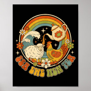 Poster Piada engraçada citação humor mar ovelha galinha c