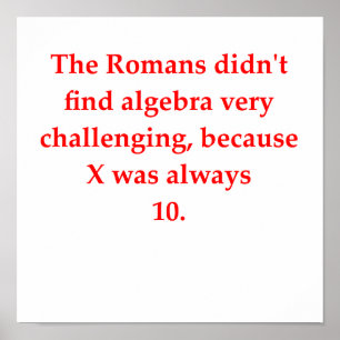 Póster piada engraçada da matemática