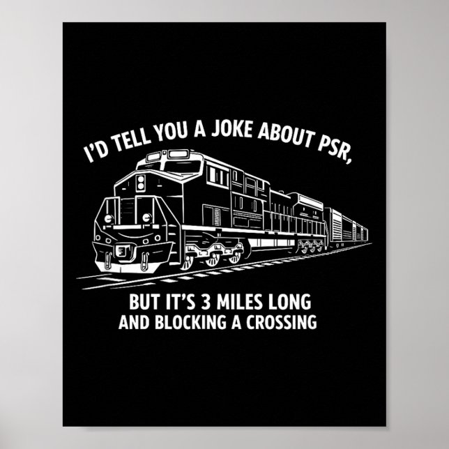 Poster Piada engraçada de ferrovia psr precisão agendada (Frente)