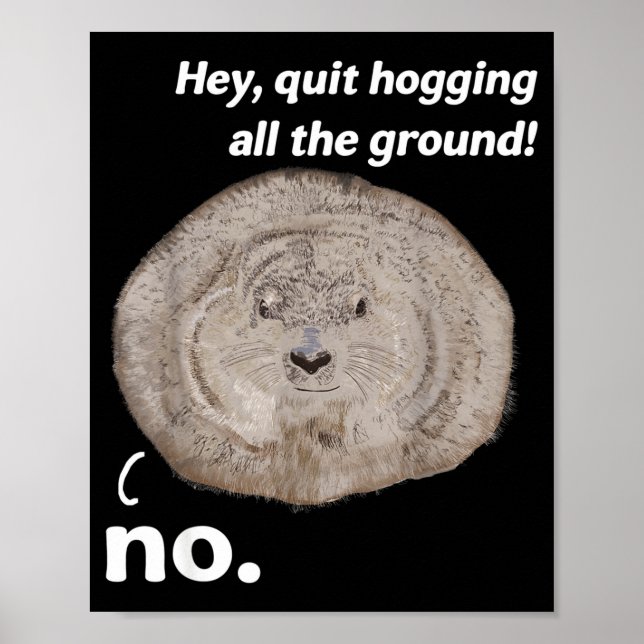 Poster Piada engraçada do Groundhog Dia do Groundhog Cita (Frente)