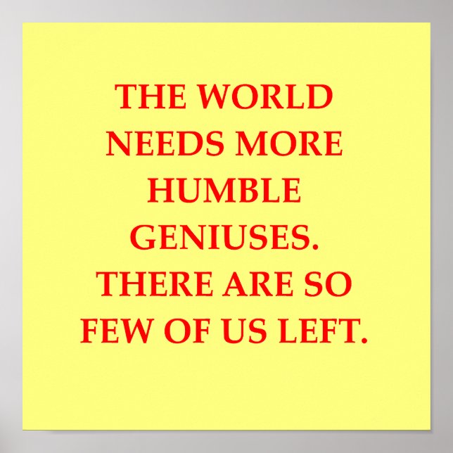 Póster piada gênio (Frente)