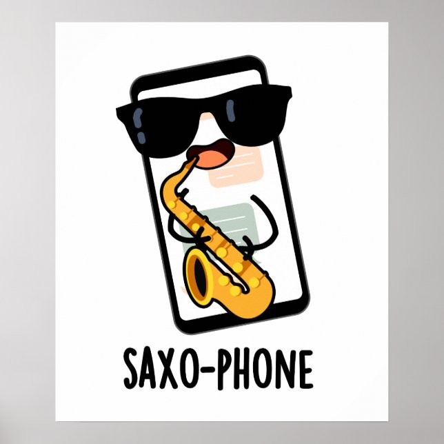 Poster Piadas de Celular Saxo-fone Engraçadas  (Frente)