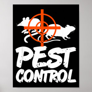 Poster Piadas de Controle de Pragas Engraçadas para Caçad