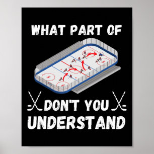 Poster Piadas de Hockey Engraçadas Hippie Enrugado Qual P