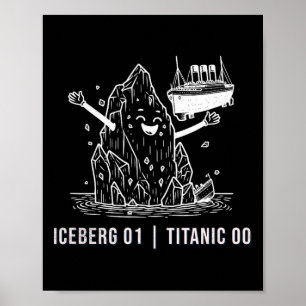 Poster Piadas Rms Titanic Iceberg Navio de Cruzeiro Homen