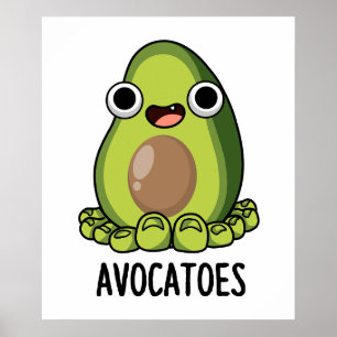 Poster Piadinhas de abacate Avoca-toes engraçadas