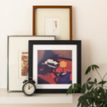 Póster Pianista do Piano Player do Vintage Art Deco Music<br><div class="desc">Ilustração de Vintage,  design musical de arte deco com uma partitura pianista que toca piano numa sala de fumaça ou numa boate. Um homem está sentado numa poltrona confortável relaxando e fumando um cigarro ou um cigarro,  a fumaça está se aproximando.</div>
