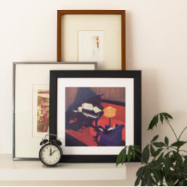 Póster Pianista do Piano Player do Vintage Art Deco Music