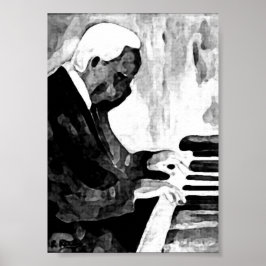 Póster Pianista Jazz O Indian Ink Artwork Impresiones