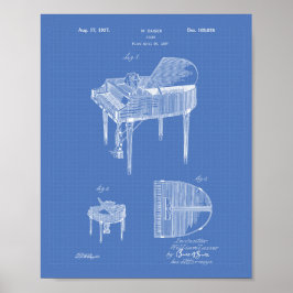 Poster Piano 1937 - Projeto de arte patenteada