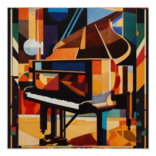 Póster Piano Antigo Harlem Renaissance (Frente)