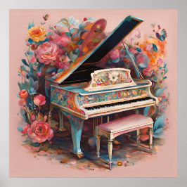 Poster Piano Caprichoso em Flor