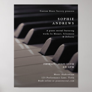 Poster Piano Considerando Music Concerable Modelo