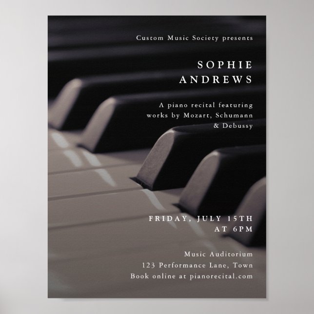 Poster Piano Considerando Music Concerable Modelo (Frente)