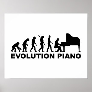 Póster Piano da evolução