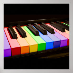 Poster Piano do arco-íris