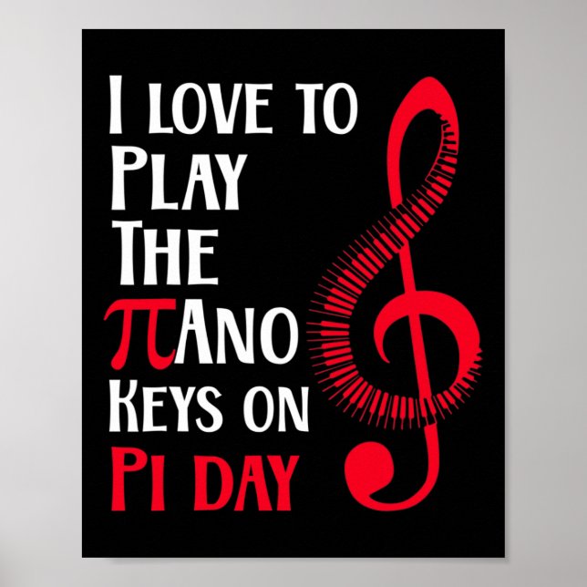 Poster Piano Feliz E Engraçado No Dia Do Pi (Frente)