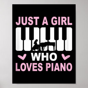 Poster Piano Player Piano Girl Pianista