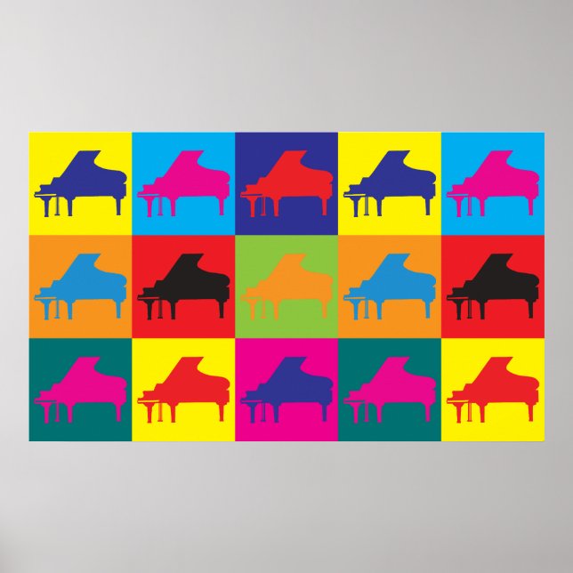 Póster Piano Pop Art (Frente)