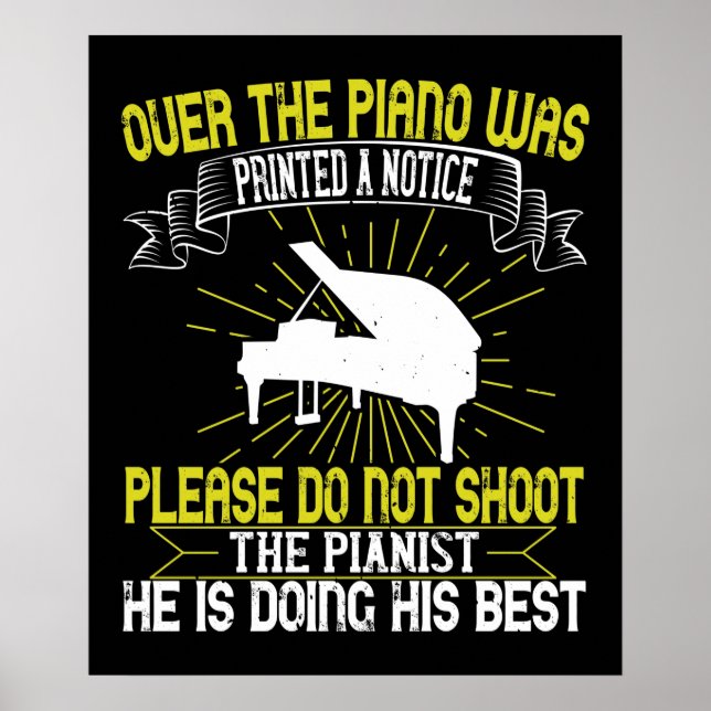 Poster Piano - Por Favor, Não Atire No Pianista (Frente)