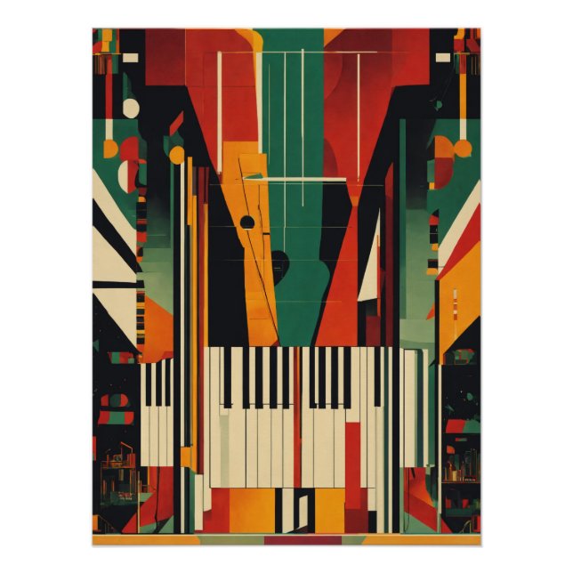 Póster Piano Vintage Renascimento Harlem (Frente)