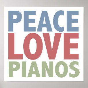 Poster Pianos do amor da paz