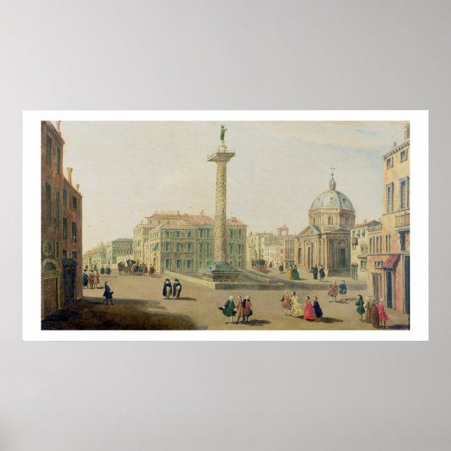 Póster Piazza Colonna, Roma (Frente)