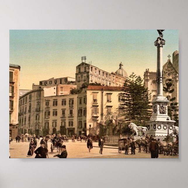Póster Piazza de Martiri, Nápoles, Itália Classic Photoch (Frente)