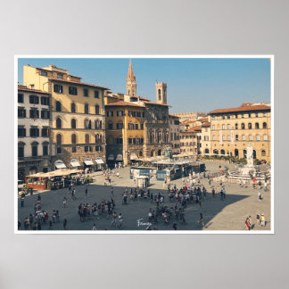 Poster Piazza della Signoria, Florença