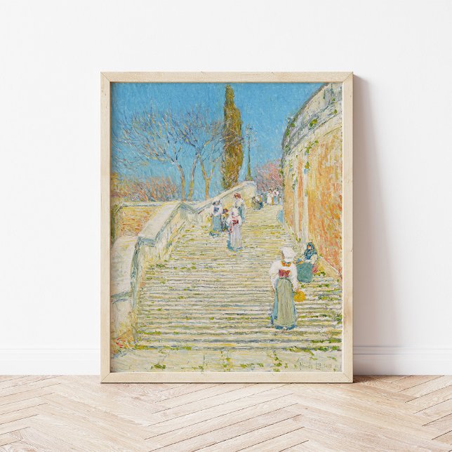 Poster Piazza di Spagna, Roma | Childe Hassam (Criador carregado)