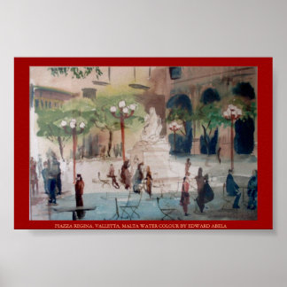 PÓSTER PIAZZA REGINA, MALTA