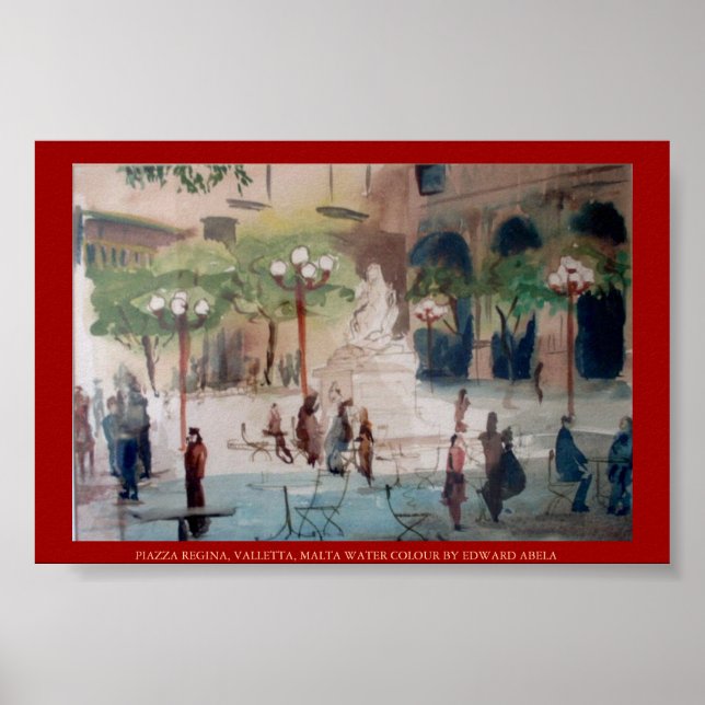 PÓSTER PIAZZA REGINA, MALTA (Frente)