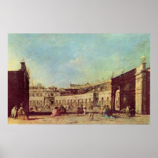 Poster Piazza San Marco a Venezia - Francesco Guardi (Frente)