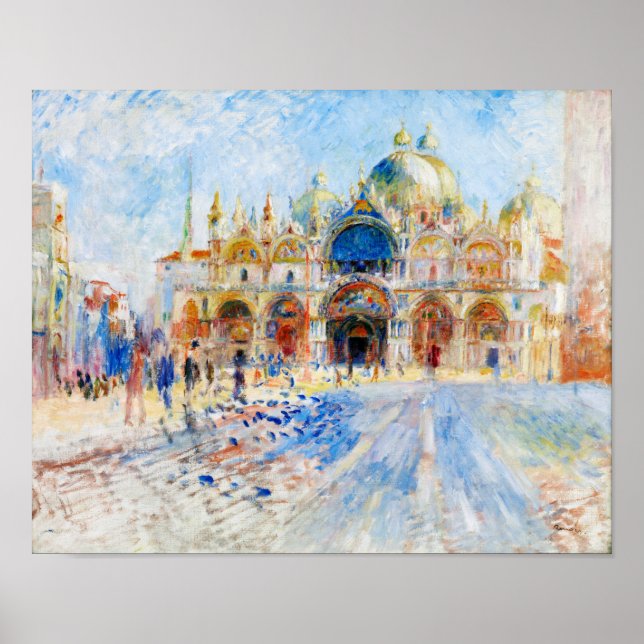 Poster Piazza San Marco, Renoir (Frente)