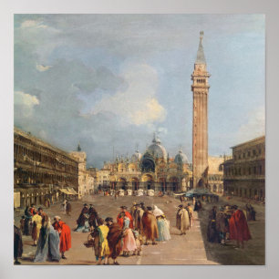 Poster Piazza San Marco, Veneza, c.1760