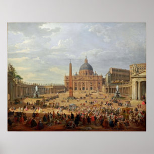 Poster Piazza San Pietro Roma Giovanni Panola Roma