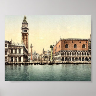 Poster Piazzetta, Veneza, Itália - Fotografia clássica
