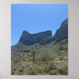 Poster Picacho Peak Arizona Desert Landscape Mounscape