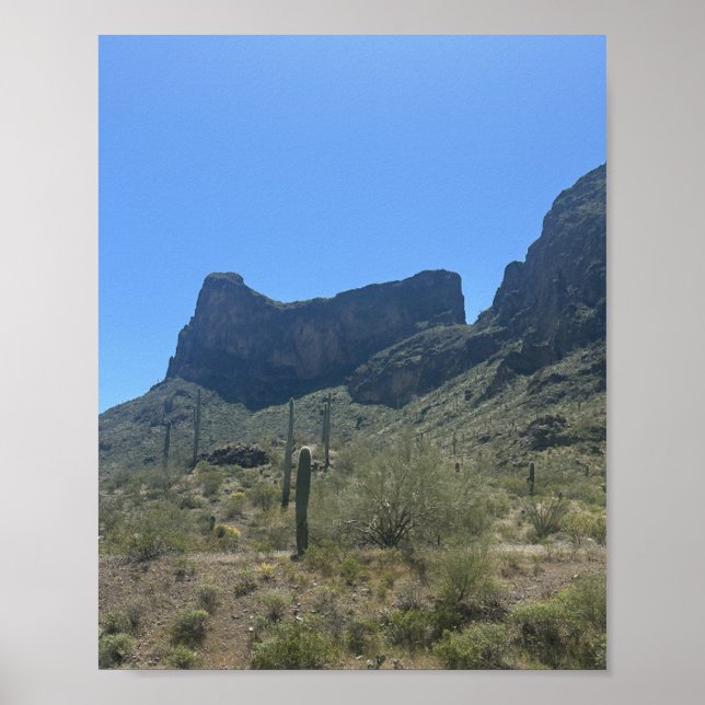 Poster Picacho Peak Arizona Desert Landscape Mounscape (Frente)