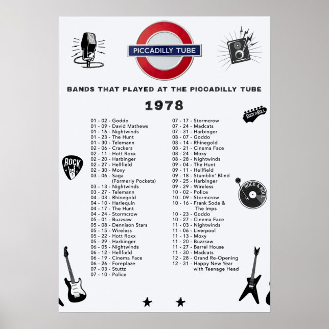 Poster Piccadilly Tube - 1978 (Frente)