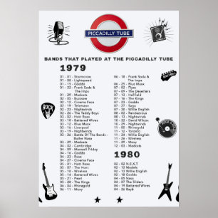 Poster Piccadilly Tube 1979 1980