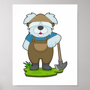 Poster Pickaxe do Agricultor de Cães