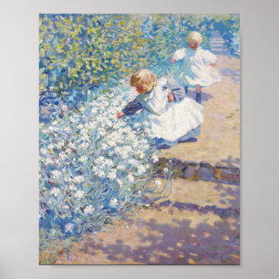Poster Picking Flowers, pintura por Helen McNicoll