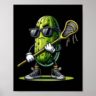 Poster Pickle Jogando Lacrosse Engraçada Tendência Esport