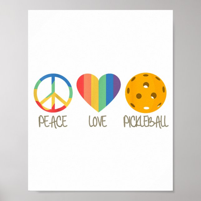 Poster Pickleball de Paz e Amor (Frente)