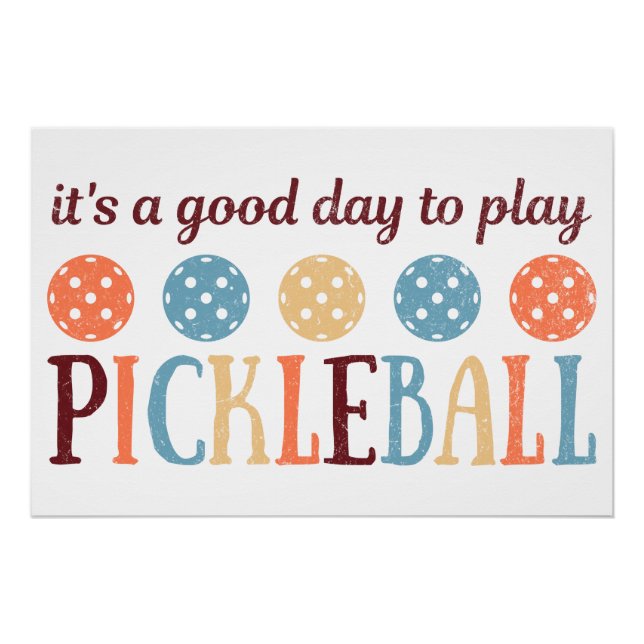 Póster Pickleball Dizendo Coisa Engraçada (Frente)