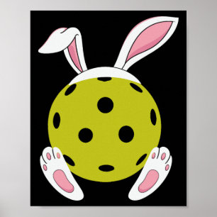 Poster Pickleball Easter Ovo Caçando Ervas De Pickleball