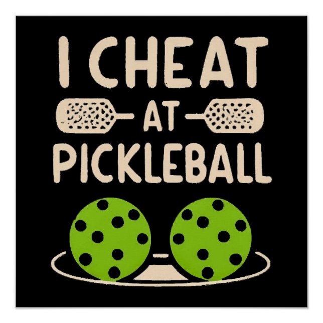 Póster Pickleball Engraçado (Frente)