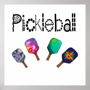 Poster Pickleball legal e Paddles de Arte Esportiva