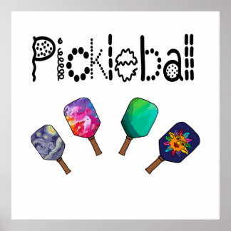 Poster Pickleball legal e Paddles de Arte Esportiva